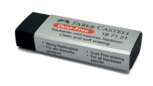 Faber-Castell Dust-Free 187121 Plastic Eraser, Black