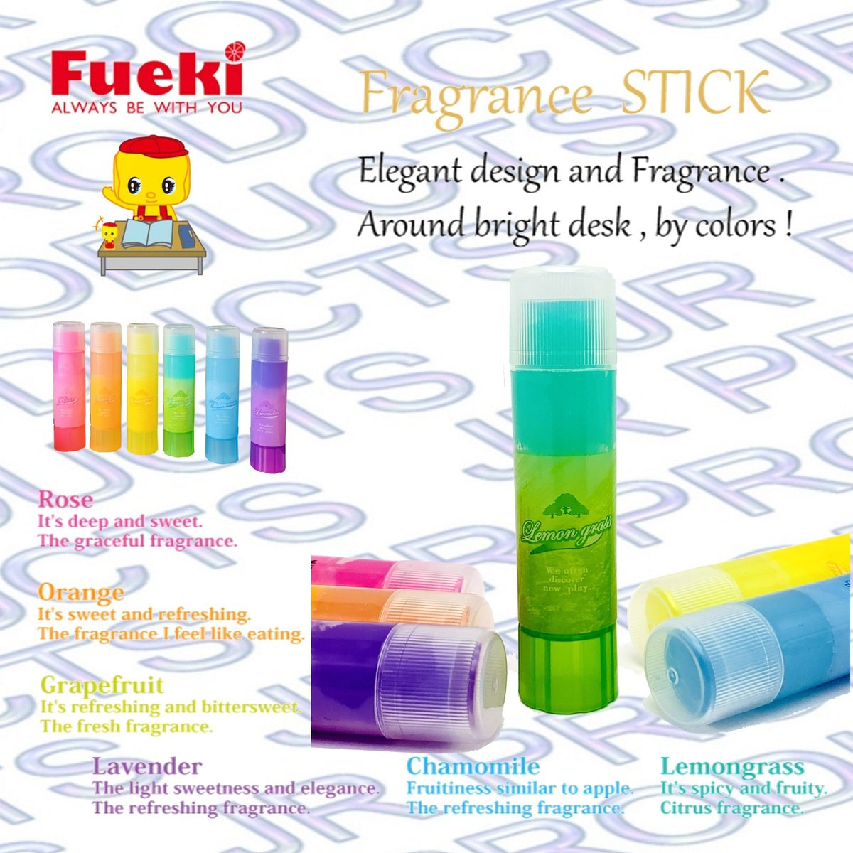 Japan FUEKI Fragrance Glue Stick 6g #SGF6【 Patterns are randomly chosen】《HK Authorized》