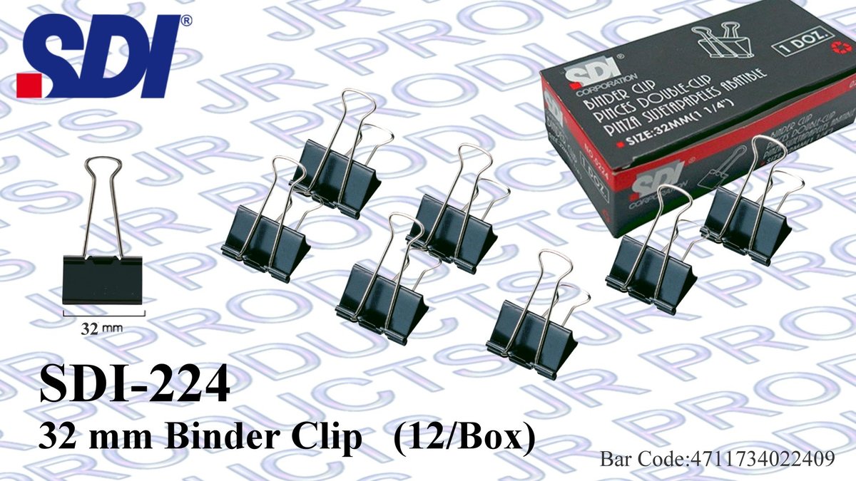 SDI Clip 1 1/4 (32mm) Binder Clip