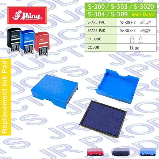Shiny Replacement Pad S-854-7 Blue Ink