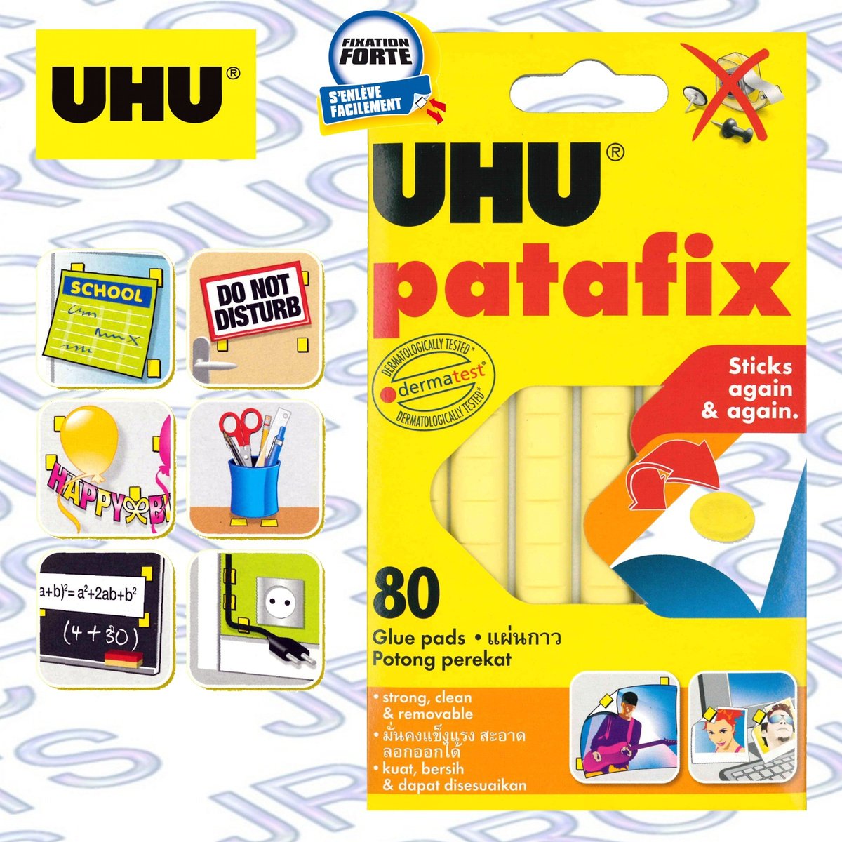 UHU Patafix White Tack Pads 80 Pads - Stationery