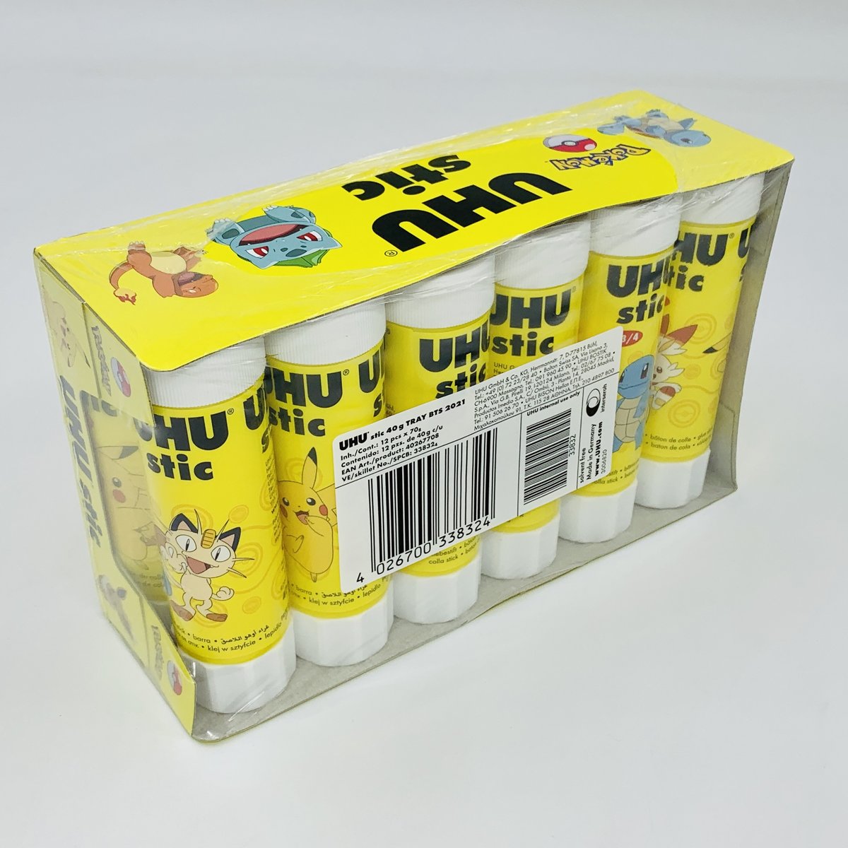 UHU, UHU® Stic adhesive stick, 40g X 4 Sticks/Set Pokemon Edition《HK  Authorized》