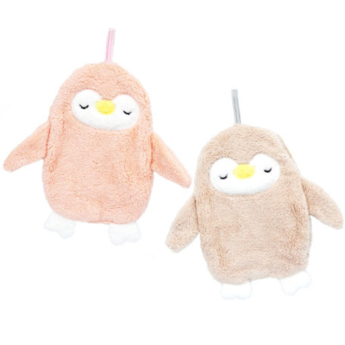 Coral Velvet Penguin Strong Water Absorption Hanging Hand Towel 1Piece
