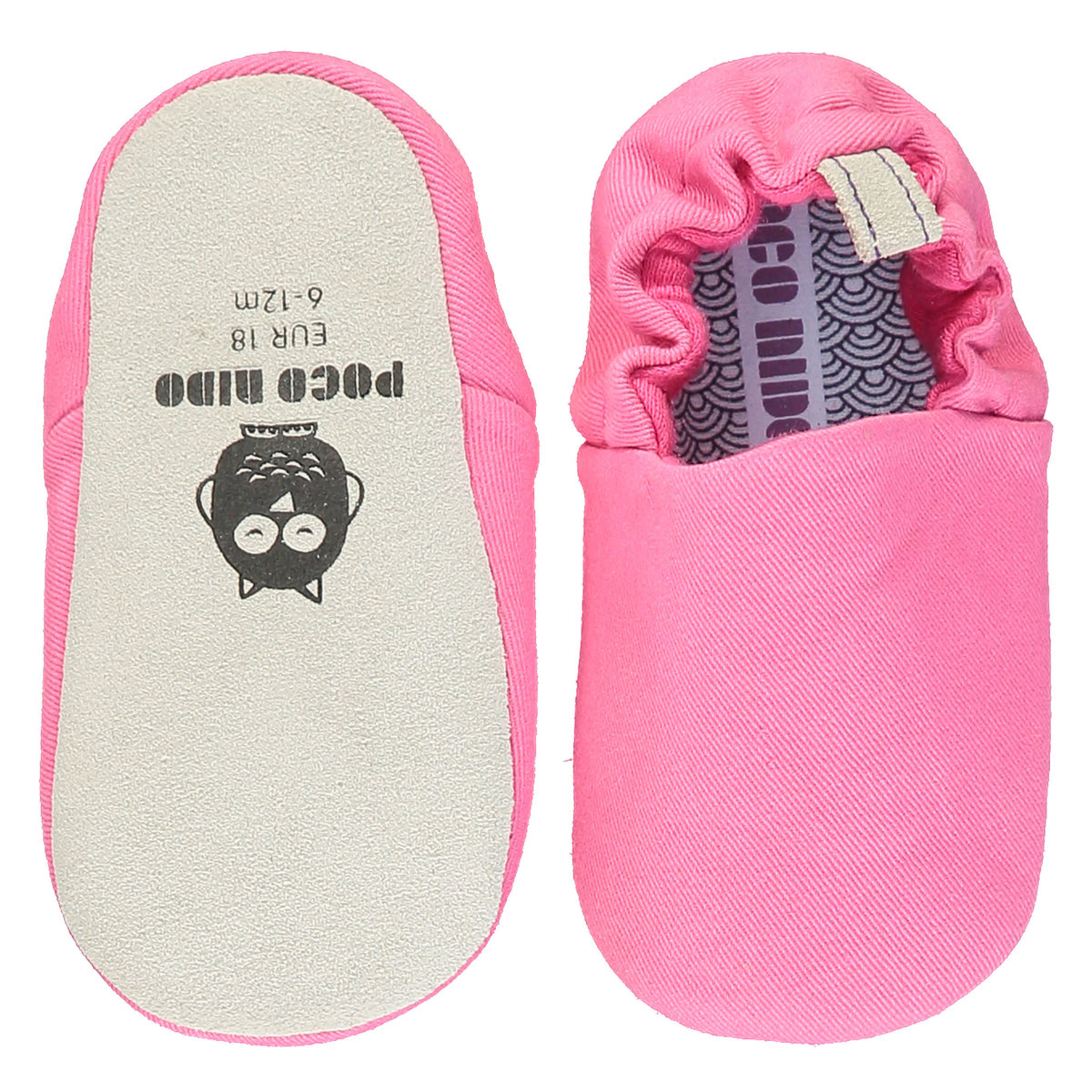 Poco Nido (英國) 嬰兒 BB鞋 學行/學步鞋仔 - 淨色 亮粉紅 3-6m