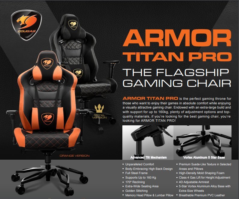 Cougar ARMOR TITAN PRO Royal The Flagship Gaming Chair