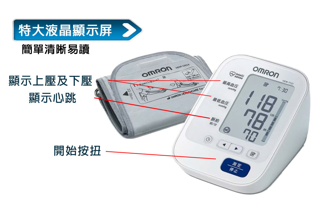 Omron Upper Arm Blood Pressure Monitor Hem 7131 E M3 Hktvmall Online Shopping