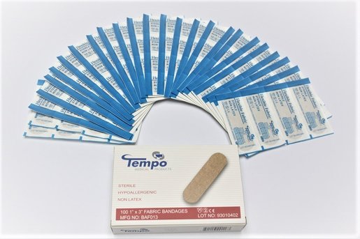 MasterTool  Fabric Strip Adhesive Bandages, Sterile Band-Aids