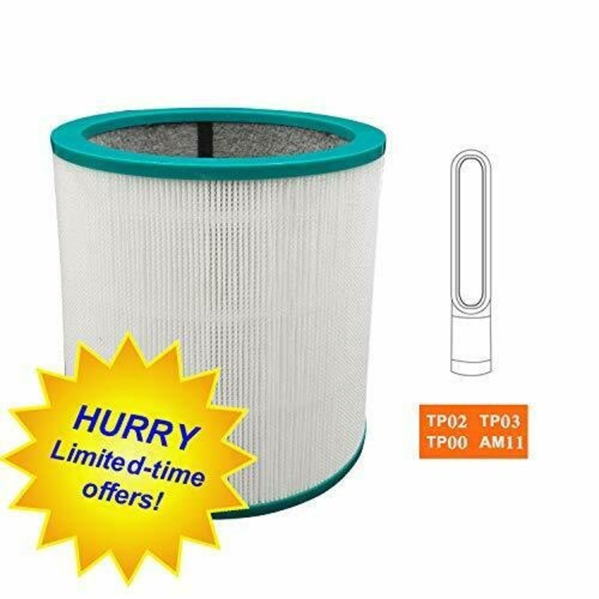 Replacement Air Cleaner Filter For DYSON TP00 TP02 TP03 AM11 Pure Air Purifier