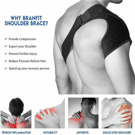 OUTING  Adjustable Shoulder Support Brace Strap Joint Sport Gym