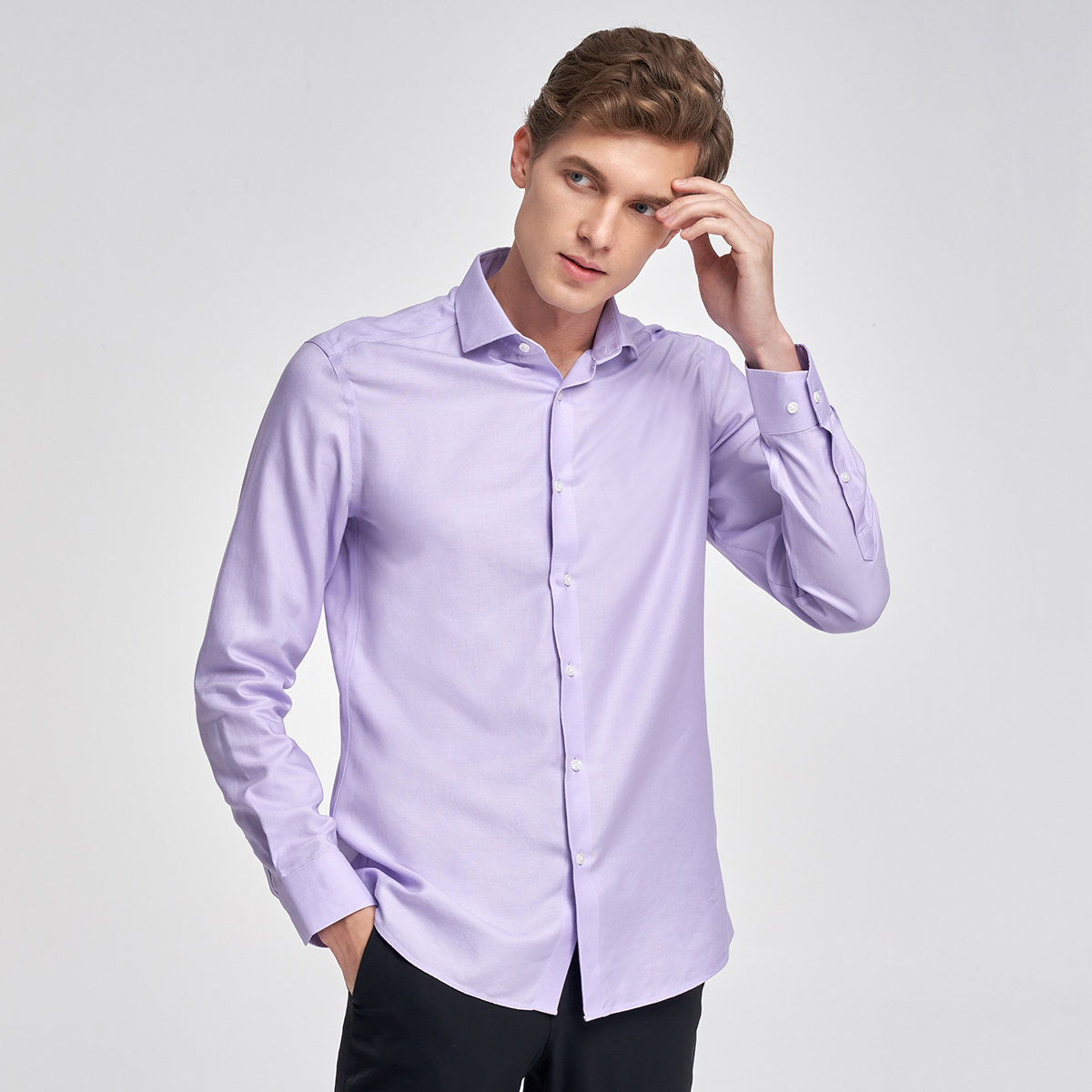 lavender oxford shirt