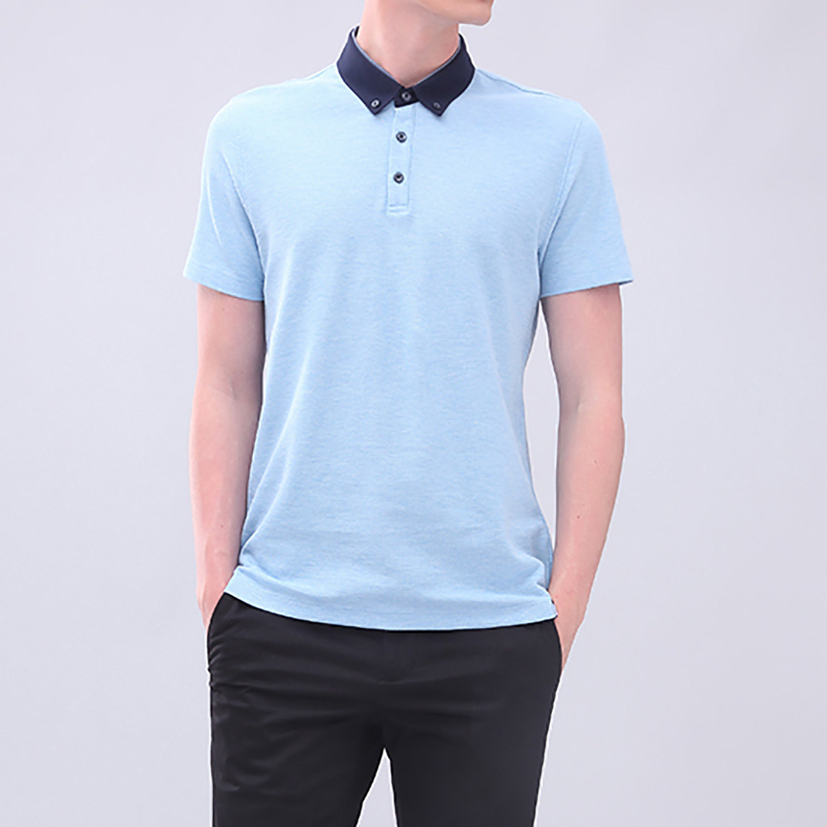 aqua polo shirt