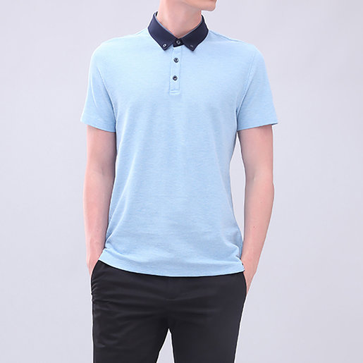 aqua blue polo shirt