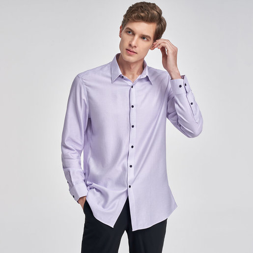 Cotton Long Sleeve Shirt (Purple 