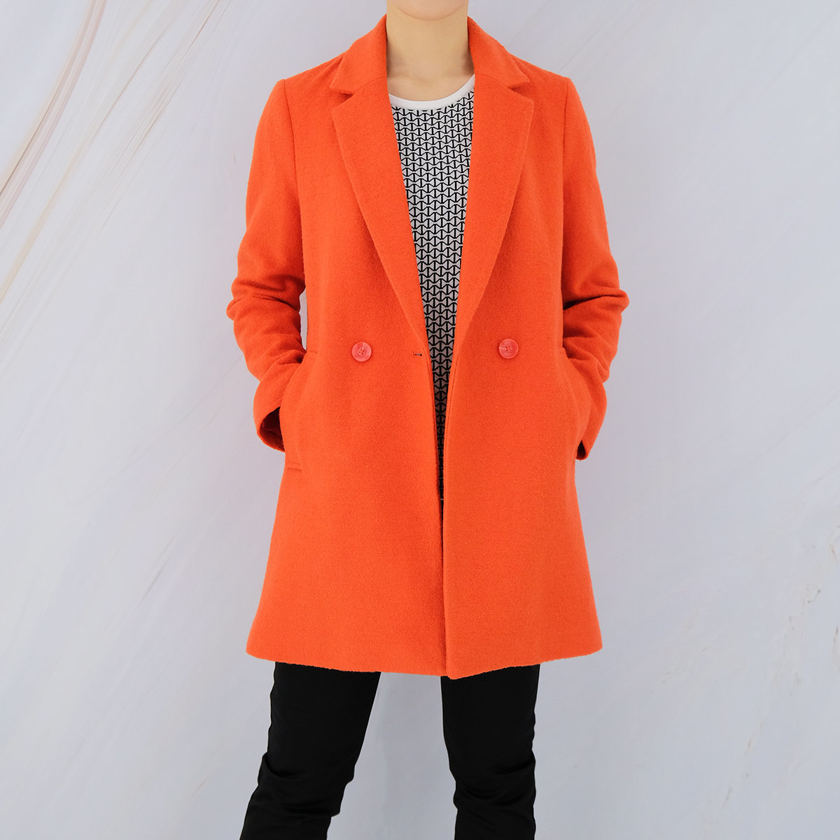 women's wool blend coat with hood