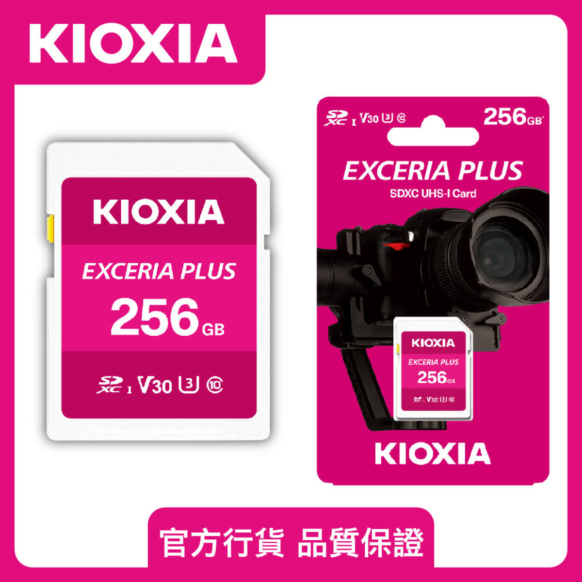 SDcard 256GB  Exceria Plus U3 4K拍攝 R100W85 V30 4K SD記憶卡 相機用內存卡 單反數碼相機攝像機內存儲卡 | SD卡  儲存卡 SDXC LNPL1M256GG4