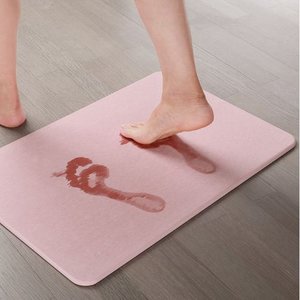 Soil Diatomaceous Earth Bath Mat Pink (Japan Import)