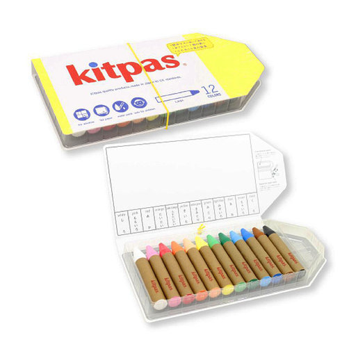 Kitpas Large Crayons 12 Colors