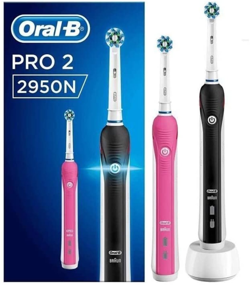 cruise Tientallen gegevens Oral B | Pro 2 - 2950N - 可充電電動牙刷，帶可見壓力傳感器的2個手柄，2個刷子| HKTVmall 香港最大網購平台