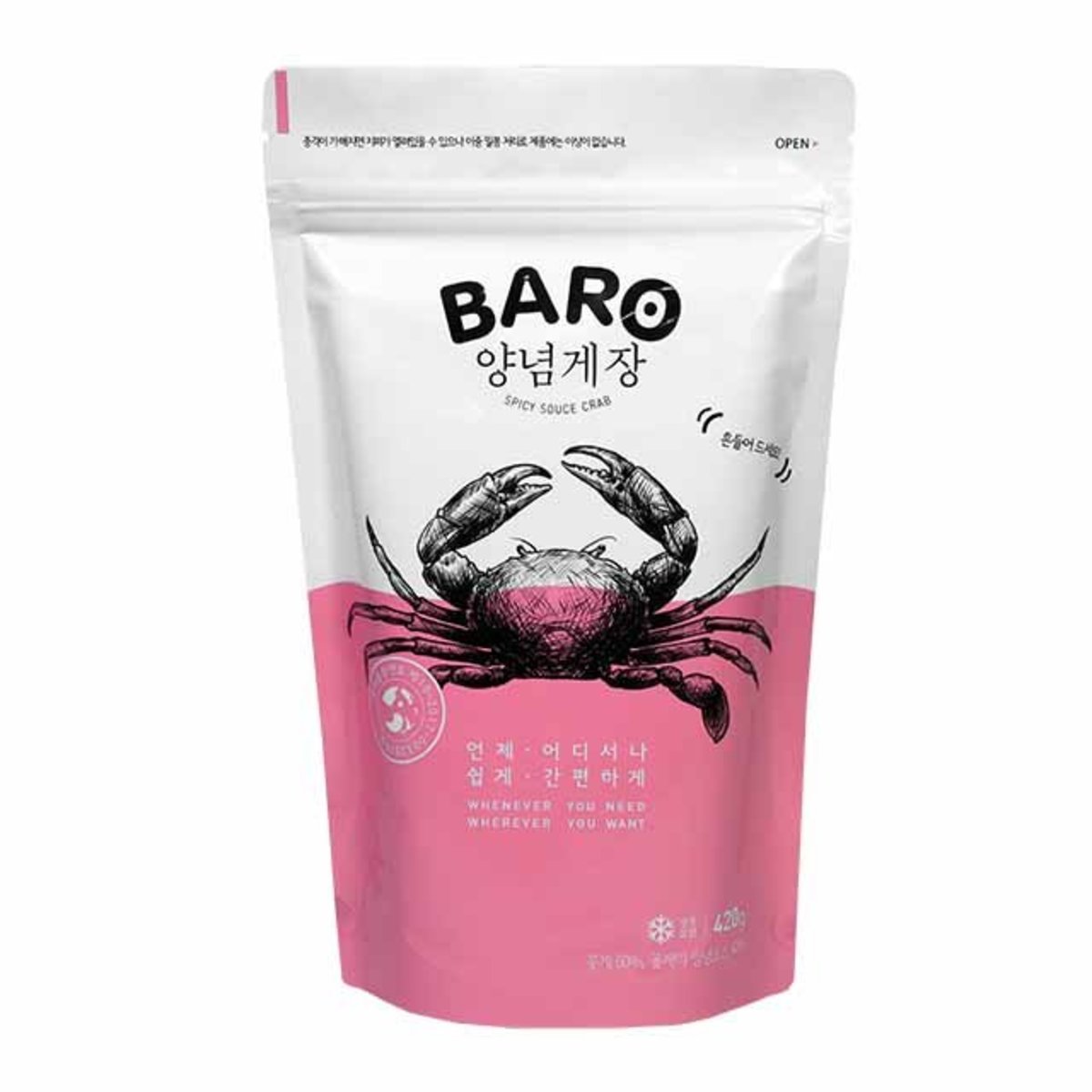 BARO SPICY SAUCE CRAB 420g (8-10pcs) (Frozen-18°C) 韓國辣醬蟹