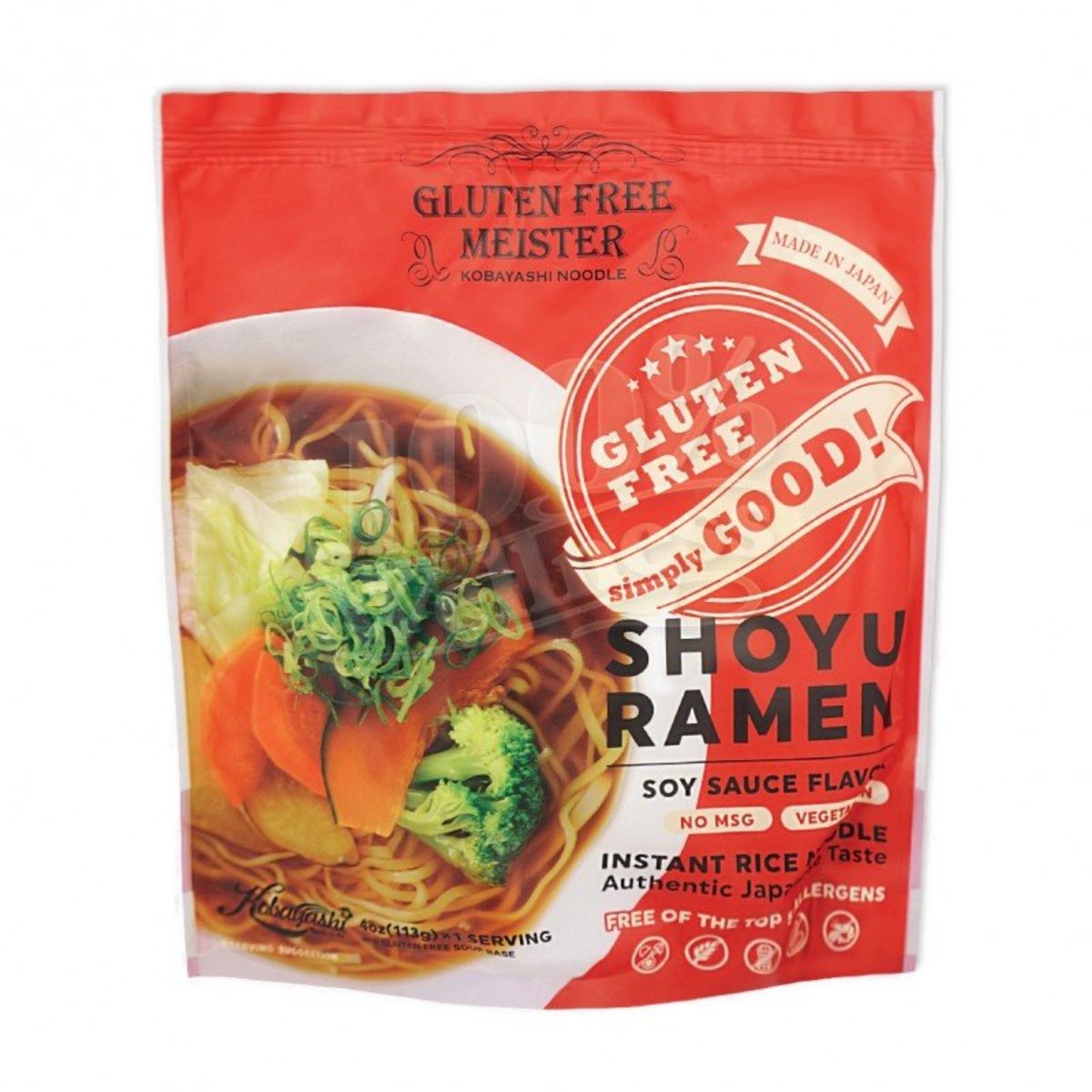 Gluten-Free Vegan Instant Ramen (Soy Sauce Flavor)[113g] BBD: Sep-26