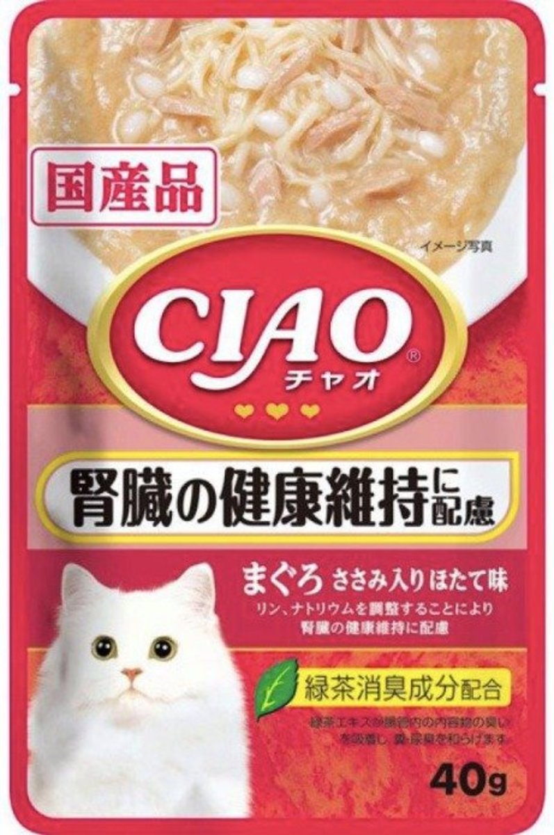 INABA | 日本CIAO袋裝湯包腎臓健康維持配慮金槍魚雞肉扇貝味40g (IC-321)粉紅| HKTVmall 香港最大網購平台