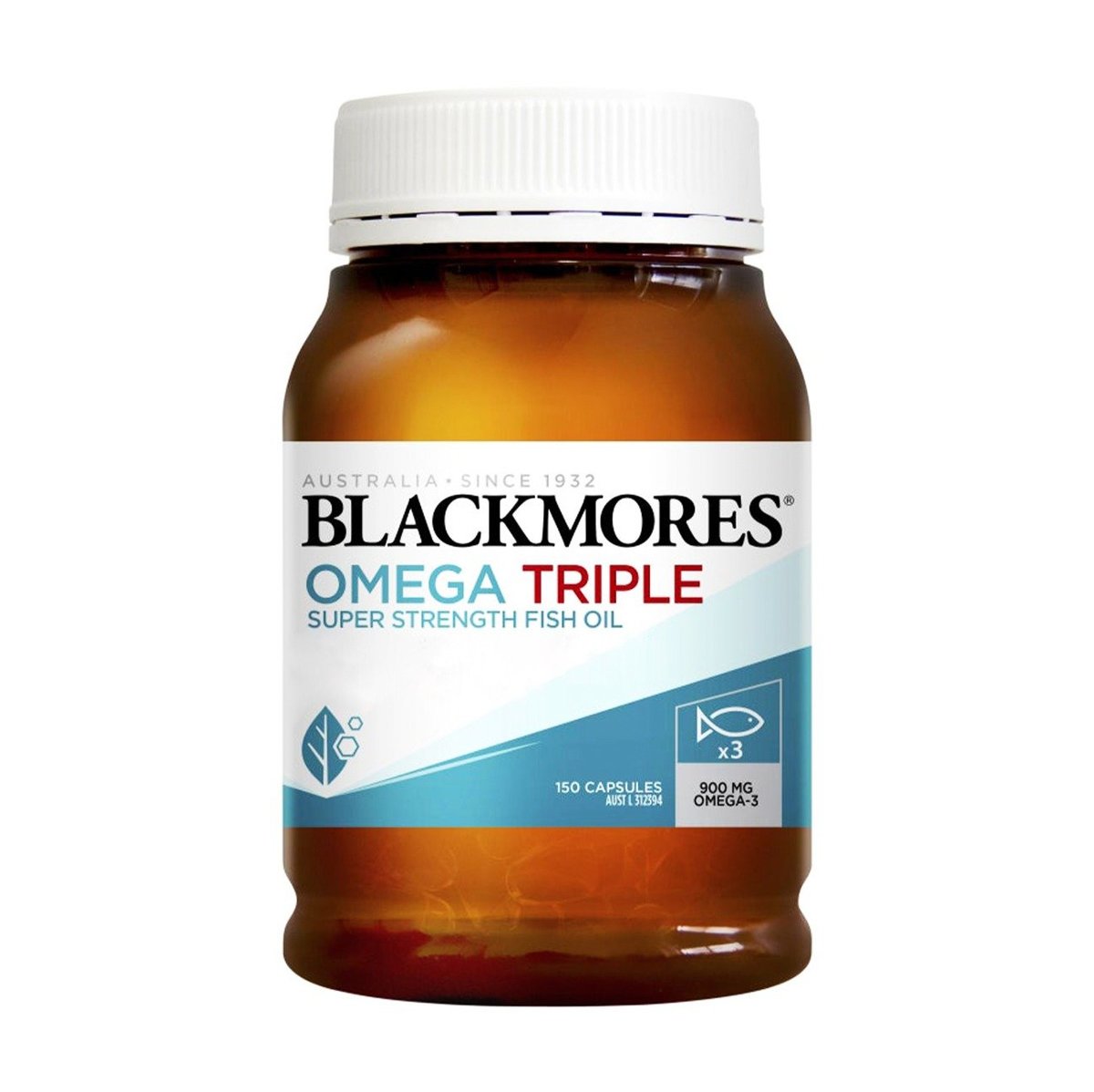 Blackmores omega triple concentrated shop fish oil 150 capsules