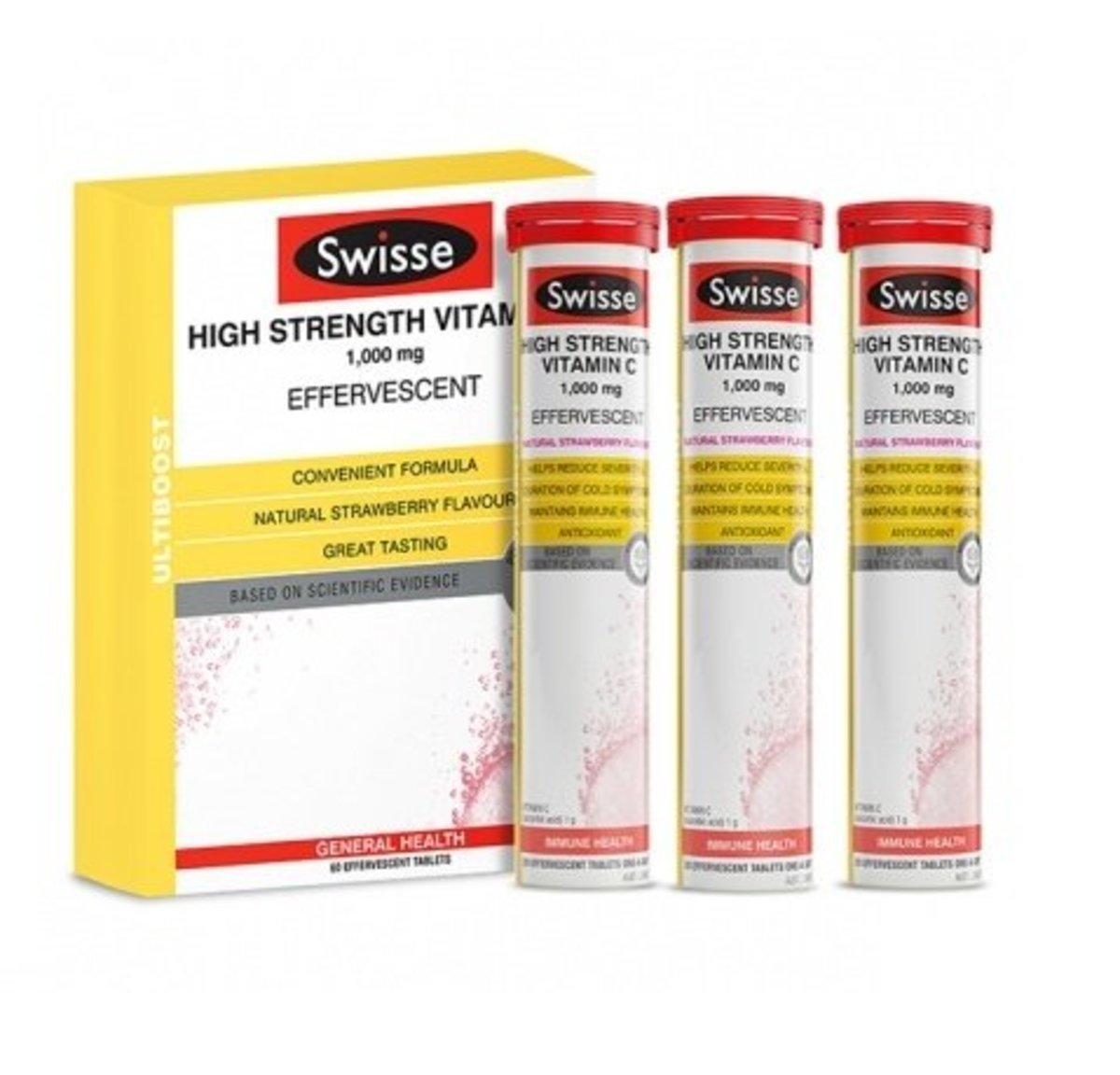 Swisse High Strength Vitamin C Strawberry 1000mg X60 Effervescent Tablets Hktvmall The Largest Hk Shopping Platform