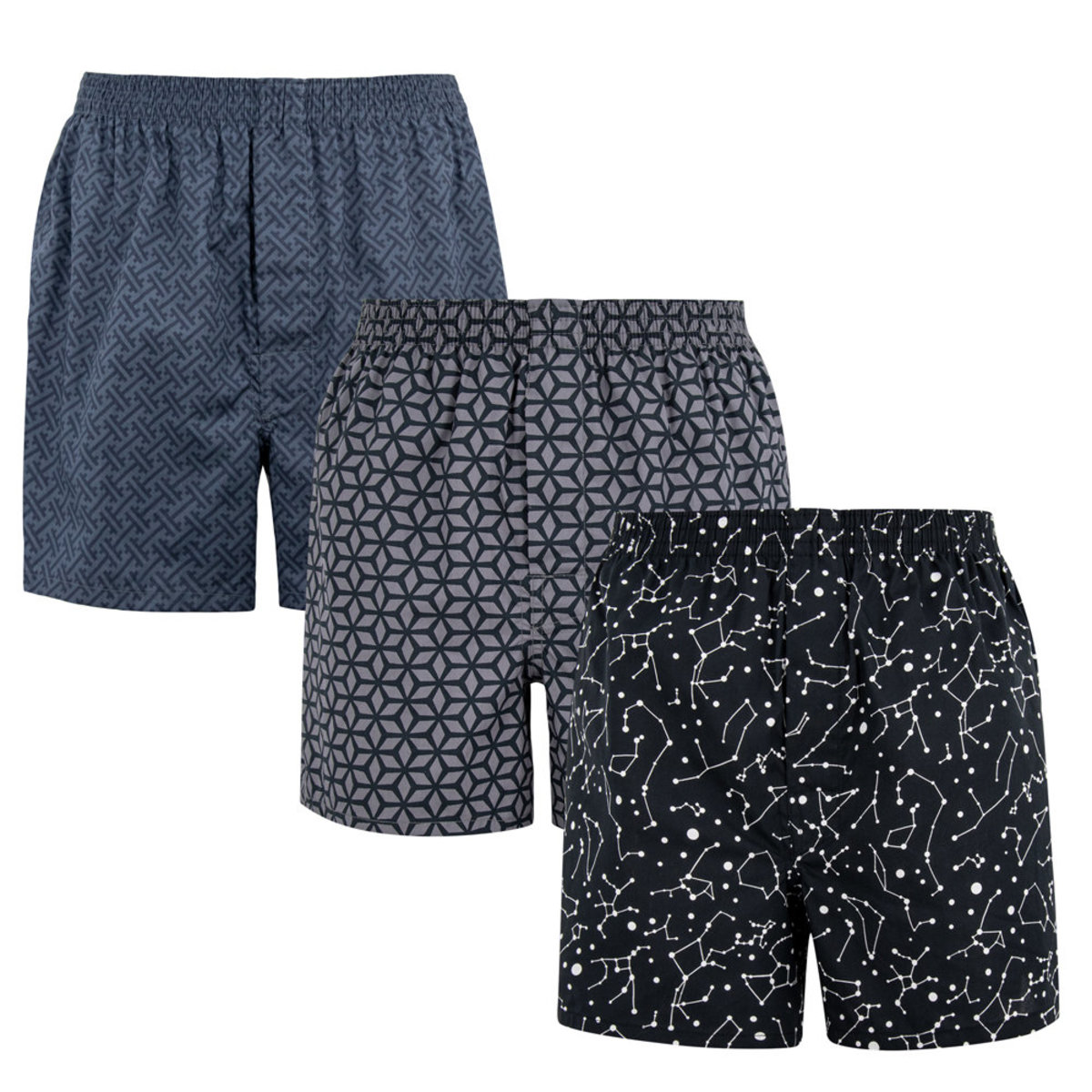 Baleno | Men's Woven Boxers (3 pieces 