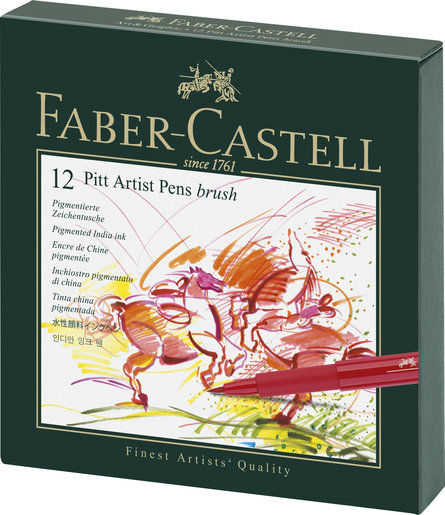 Mathis Zwembad Jongleren Faber-Castell | India ink Pitt Artist Pen B st.box 12x | HKTVmall The  Largest HK Shopping Platform