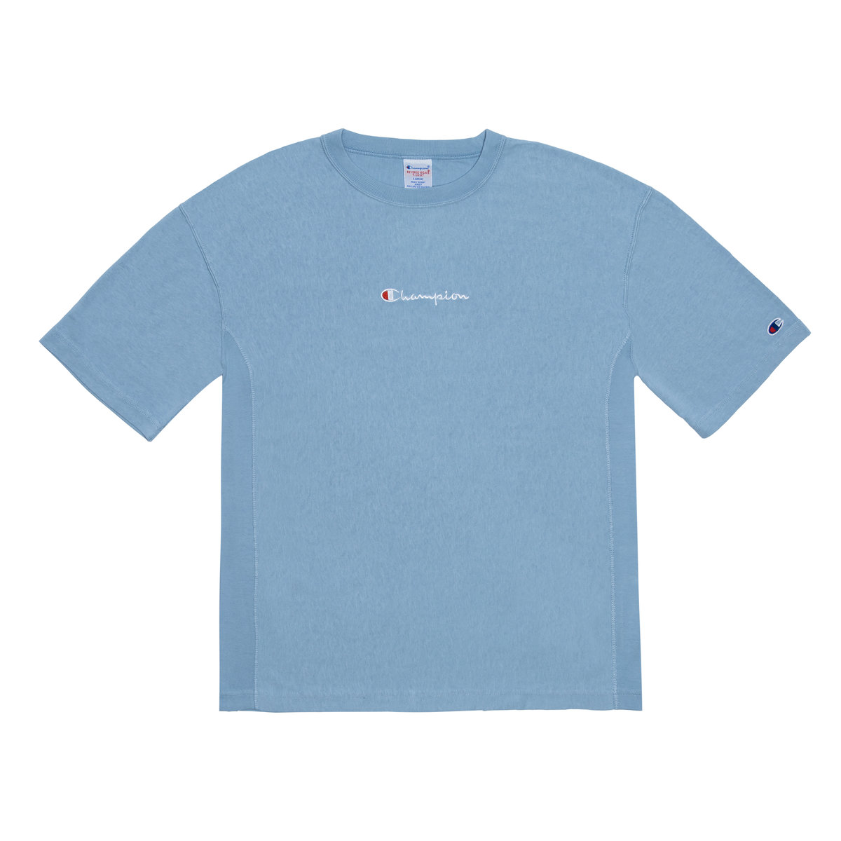 light blue champion crew neck