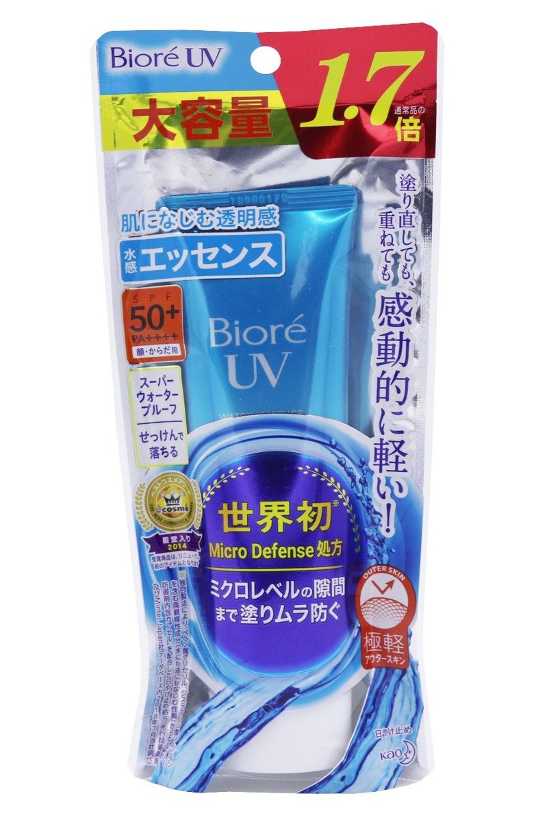 Kao Biore Uv Aqua Rich Watery Essence Spf50 Pa 85g Hktvmall Online Shopping