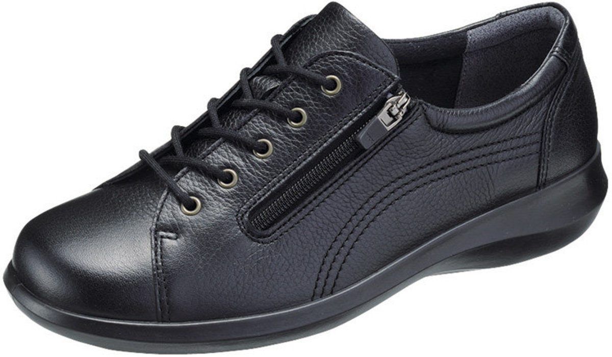 black leather casual shoes