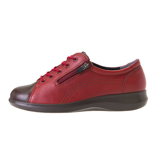 red leather casual shoes