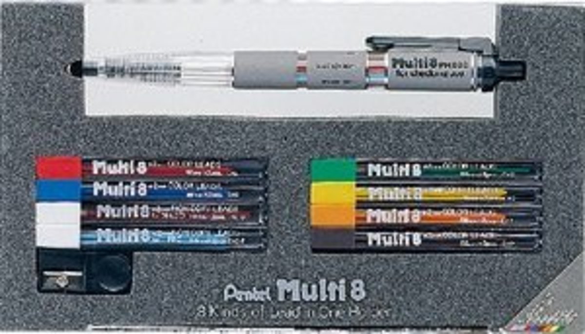 Pentel Multi 8 八合一機能筆彩色鉛筆套裝
