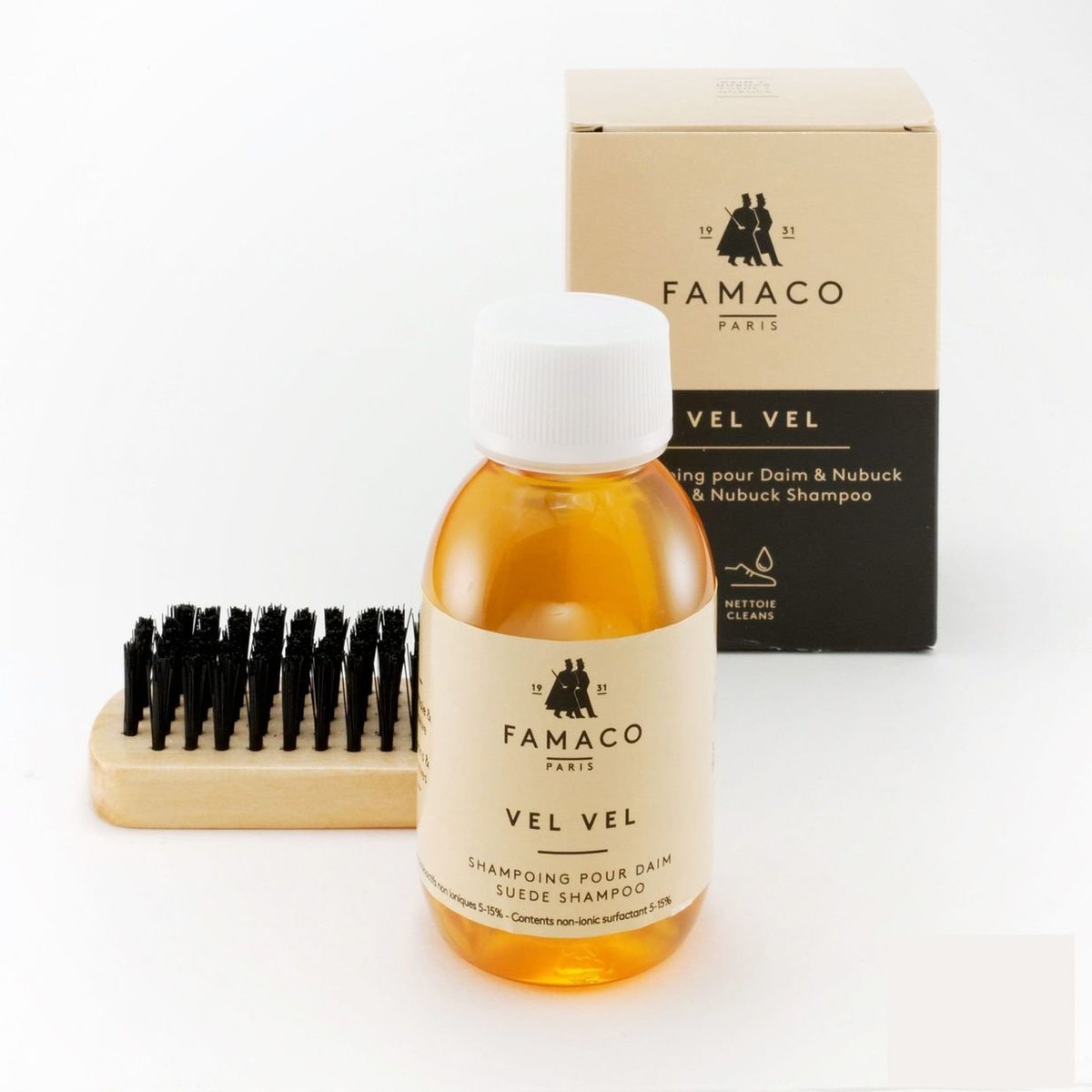 Suede Shampoo With Brush 100 Ml｜VEL VEL｜leather cleaning｜leather cleaner