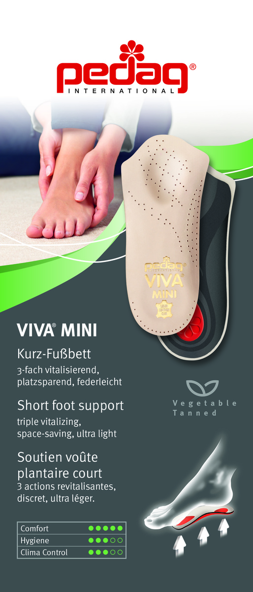 VIVA® MINI x 1 牛皮扁平足半托墊 鞋墊 EU37 #新舊包裝隨機發貨