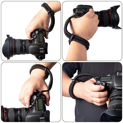 Lanyard Camera Wrist Strap, Camera Hand Strap Compatible with Canon Nikon  Sony DSLR SLR Mirrorless Cameras Black