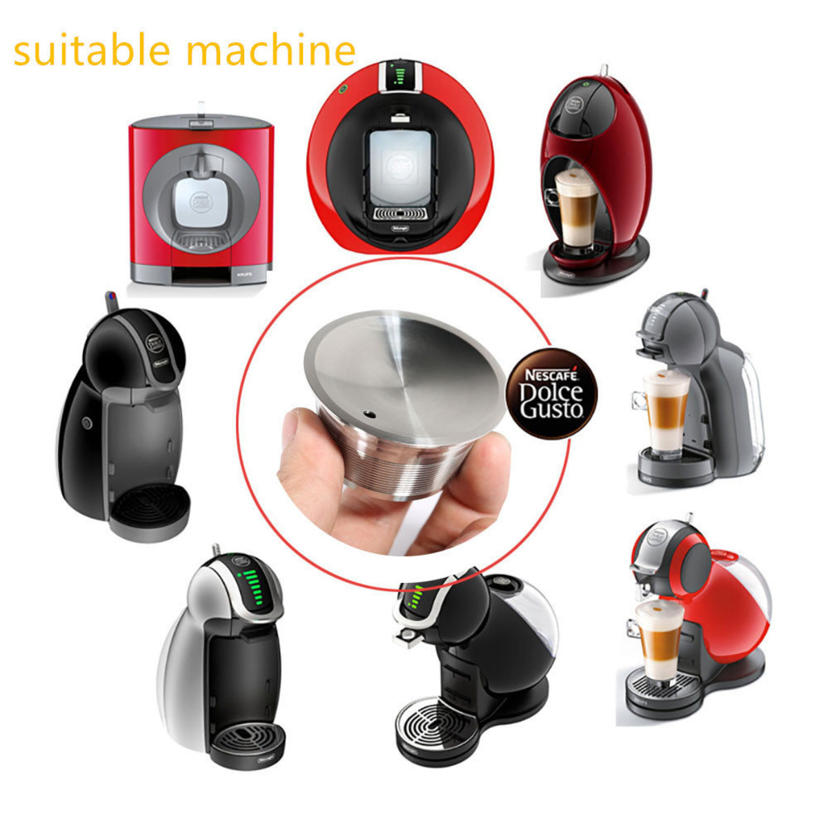 Reusable Capsules for Dolce Gusto® Brewers - Reuse, Refill, Enjoy! Stainless steel