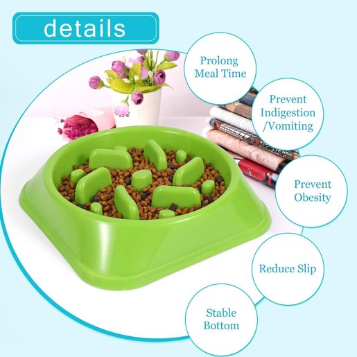 Dog Feeder Slow Eating Pet Bowl Eco-friendly Durable Non-Toxic