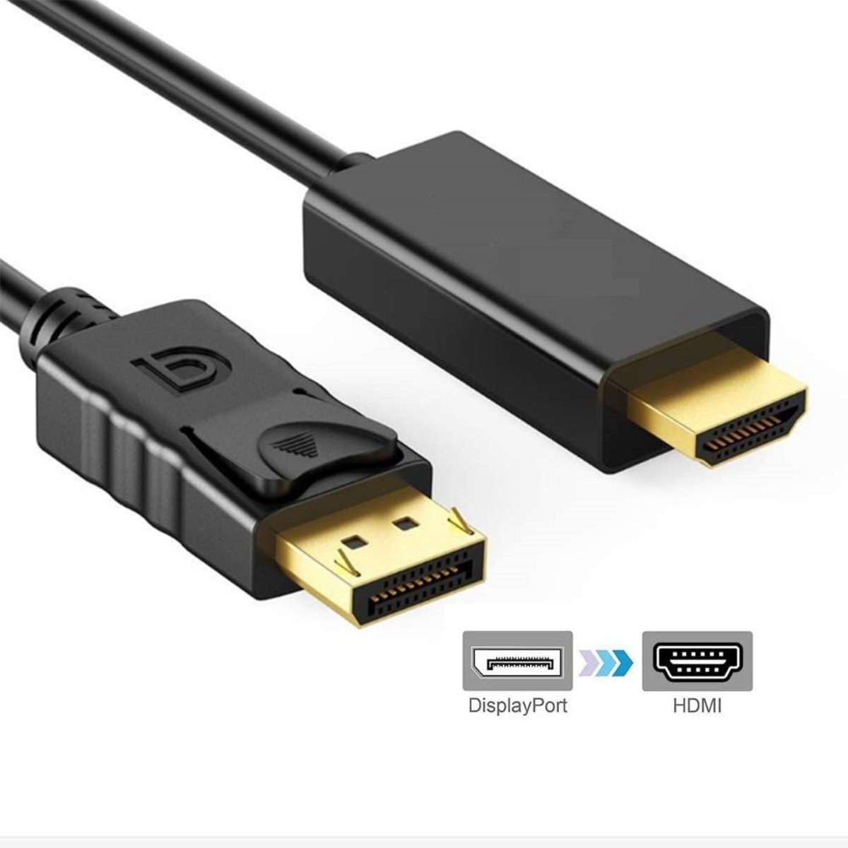 DisplayPort to HDMI, Benfei Gold-Plated DP Display Port to HDMI Adapter (Male to Female) Compatible