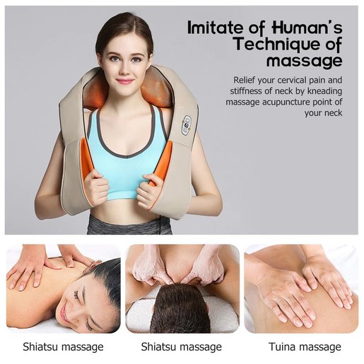 U Shape Electrical Shiatsu Body Shoulder Neck Massager Back