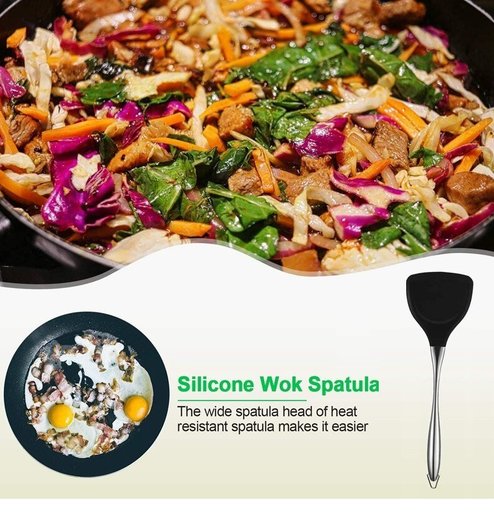 Flexible Silicone Spatula Heat-Resistant Non-toxic Wok Turner