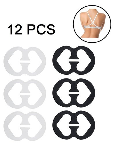 Bra Strap Clips,12pcs Bra Clips For Back, Anti-slip Bra Straps