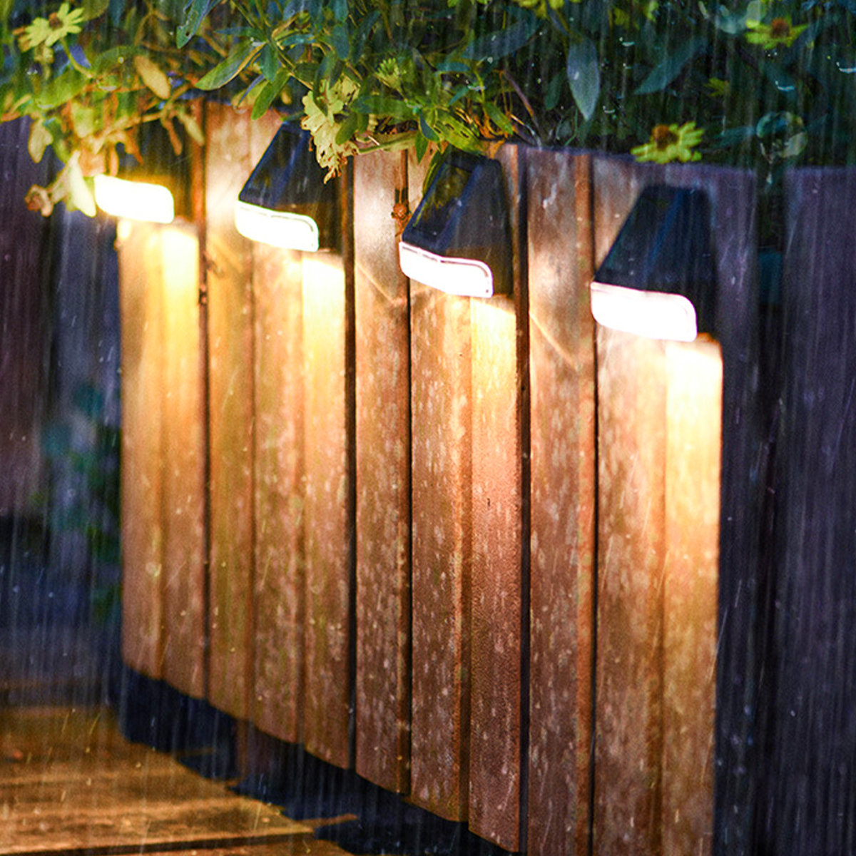 solar outdoor lights fence