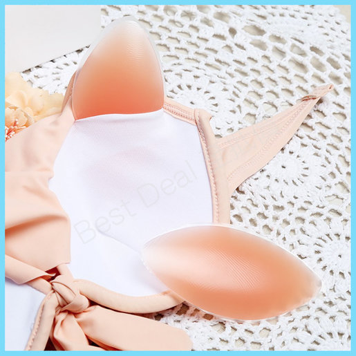 日本熱銷, Silicone Bra Inserts Breast Chest Enhancer Pads Push-up-1pair Bikini pads  Push Up Silicone Pads, Size : B