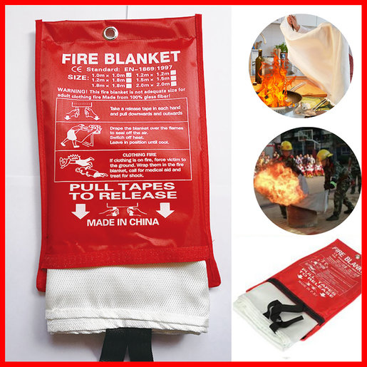 N A 防火毯1 2 X 1 0m 玻璃纖維滅火毯家用應急逃生滅火毯防火救生毯已通過權威測試機構質量測試玻璃纖維防火毯玻璃纖維阻燃滅火毯滅火布防火布 焚火臺燒烤保護草地安全廚房安全
