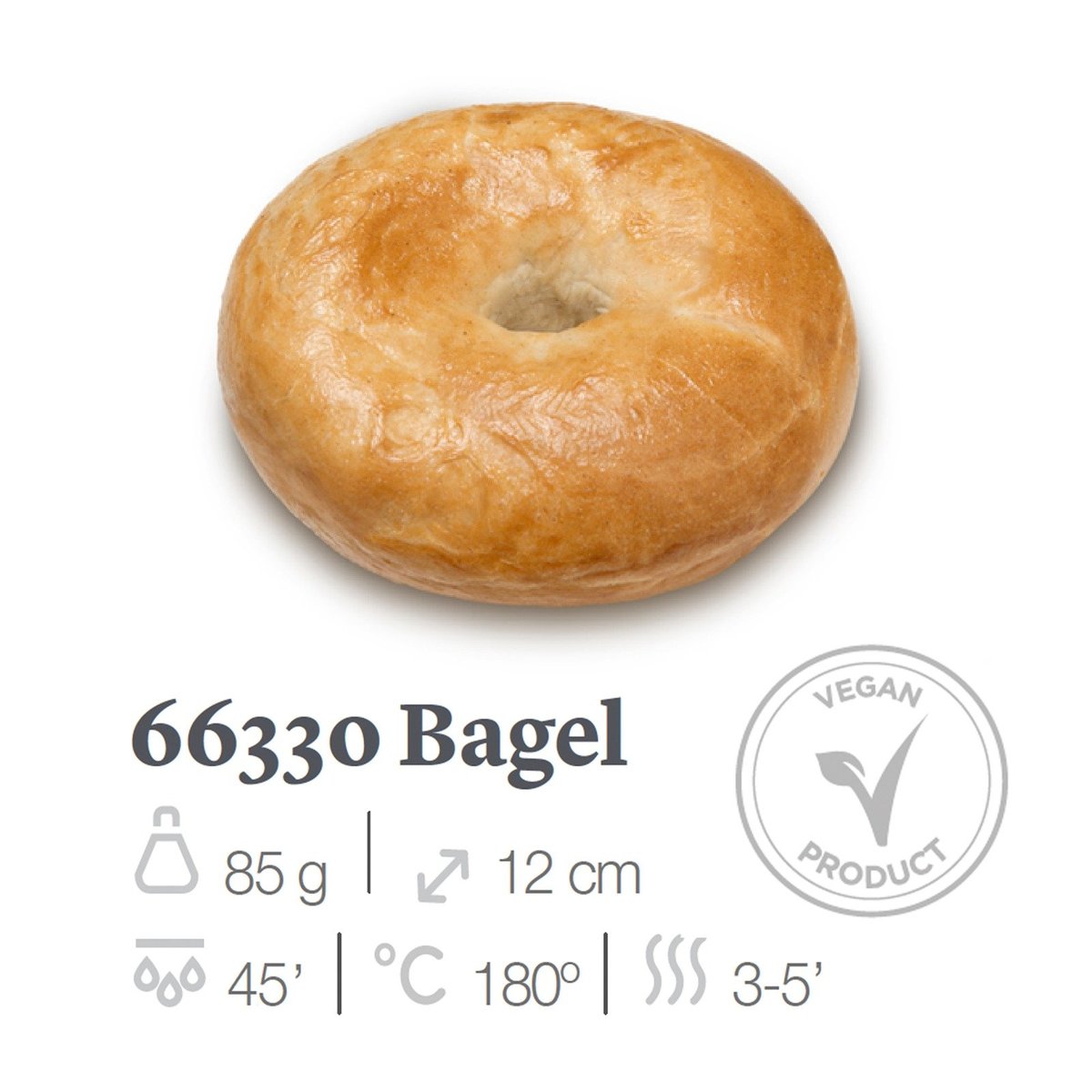 5個西班牙11.5cm 原味貝果麵包 Spain 11.5cm Plain Bagel  85克 x 5個 ,425克 /袋 +/-5% (急凍 -18C)