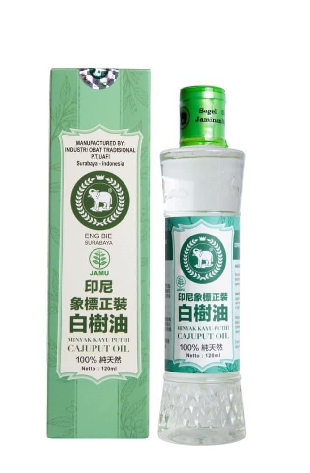 Surabaya  Eng Bie Surabaya Cajuput Oil 印尼象標正裝白樹油120ml 