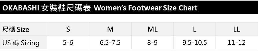 okabashi size chart