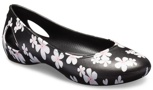 crocs black floral